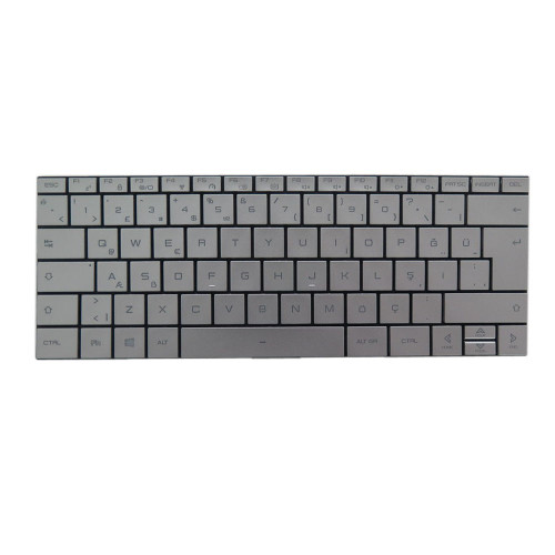 Silver Laptop Backlit Keyboard For Tongfang PF4PU1F 14' Turkey TR No Frame New