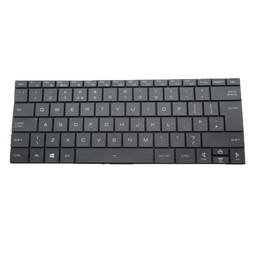 Grey Laptop Backlit Keyboard For Tongfang PF4WU1F 14' United Kingdom UK/GB No Frame New
