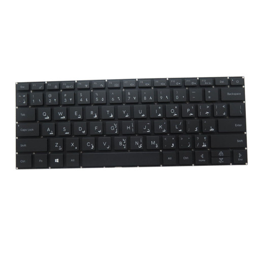 Laptop Monochrome Backlit Keyboard For Slimbook EXECUTIVE 14 PH4ARX1 Arabia AR Black No Frame New