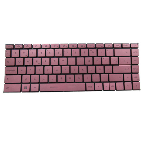 Pink Laptop Backlit Keyboard For MSI Modern 15 A11S A11M A11ML A11MU A11ML-440NL With Big Ctrl No Frame Spanish SP New
