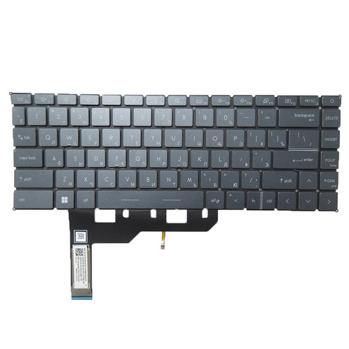 Gray-Black Laptop Backlit Keyboard For MSI Modern 15 A11S A11M A11ML A11MU A11ML-440NL With Big Ctrl No Frame Russian RU New