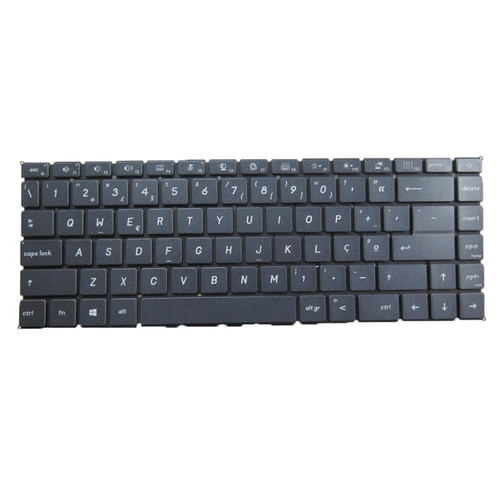 Gray Laptop Backlit Keyboard For MSI Modern 15 A10 10M A10RAS A10RBS With Small Ctrl No Frame Portuguese PO New
