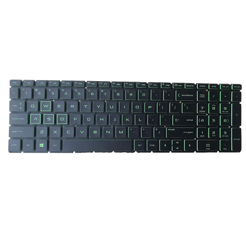 Laptop Keyboard For HP Pavilion Gaming 17-CD0027TX 17-CD0031TX 17-CD0032TX 17-CD0034TX 17-CD0035TX 17-CD0038TX 17-CD0039TX 17-CD0042TX 17-CD0044TX with green backlit United States US Black New