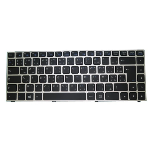 Laptop Backlit Keyboard For BTO X•BOOK 13CL824 N131WU Arabic French ARFR Black With Silver Frame New