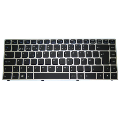 Laptop Backlit Keyboard For BTO X•BOOK 13CL824 N131WU Danish DM Black With Silver Frame New