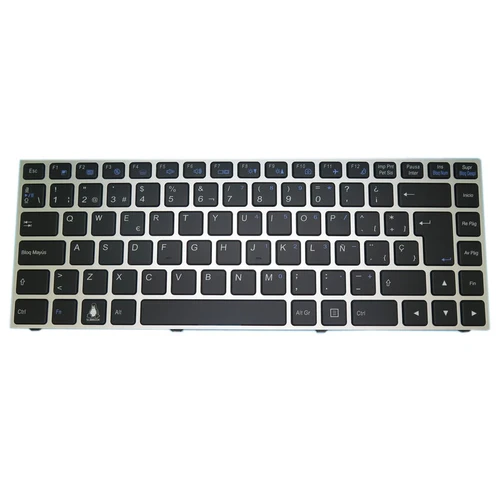 Laptop Backlit Keyboard For BTO X•BOOK 13CL824 N131WU Spanish SP Black With Silver Frame New
