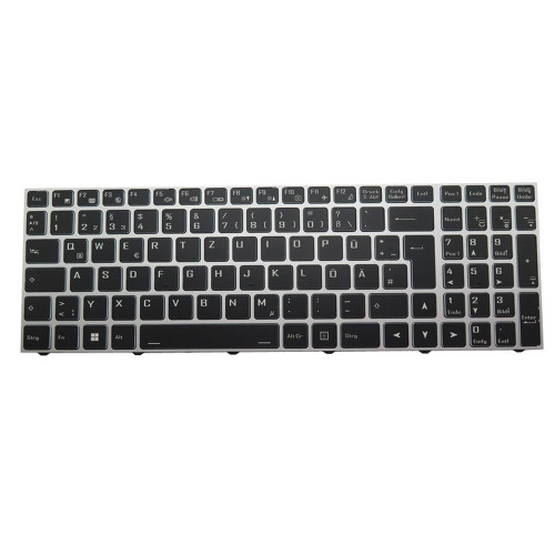 Black Laptop No Backlit Keyboard For BTO U·BOOK 15U1234 NS51PU German GR With Silver Frame New