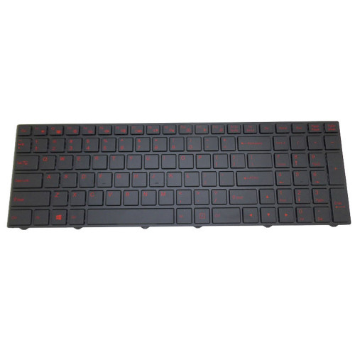 Laptop Red Backlit Keyboard With Red Words For BTO 15CL877 NB55TJ1 NB55TK1 English US Black With Black Frame New