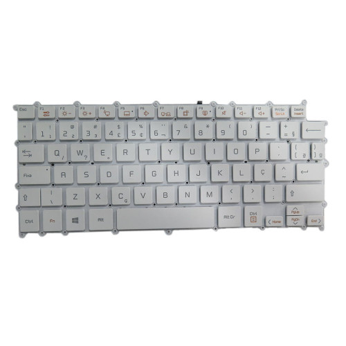 Laptop Backlit Keyboard For LG Gram 14 14T990 14TD990 LG14T99 14TD990-GX30K 14TD990-GX50K 14TD990-GX70K Brazil BR White Without Frame