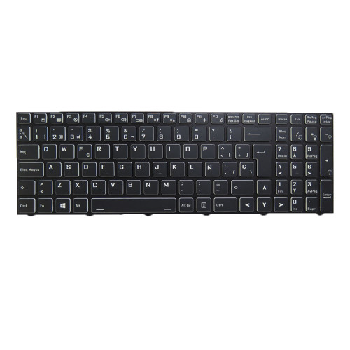 Laptop Backlit Keyboard For BTO X·BOOK 17X1490 X370SXX Spanish SP With Black Frame New