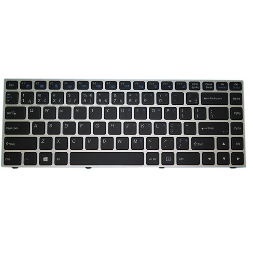 Laptop Backlit Keyboard For BTO X·BOOK 14CL76 P641RE Lithuanian LT Black With Silver Frame New