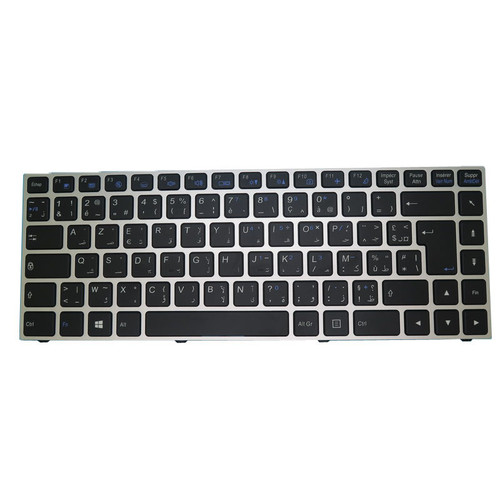Laptop Backlit Keyboard For BTO X·BOOK 14CL76 14CL77 P641HJ P641HK1 Arabic French ARFR Black With Silver Frame New