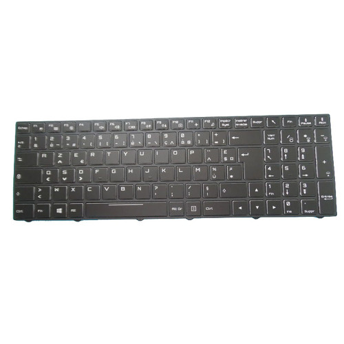 Laptop 3-Zone RGB Backlit Keyboard For BTO X·BOOK 15CL878 N950TP6 French FR Black With Frame New
