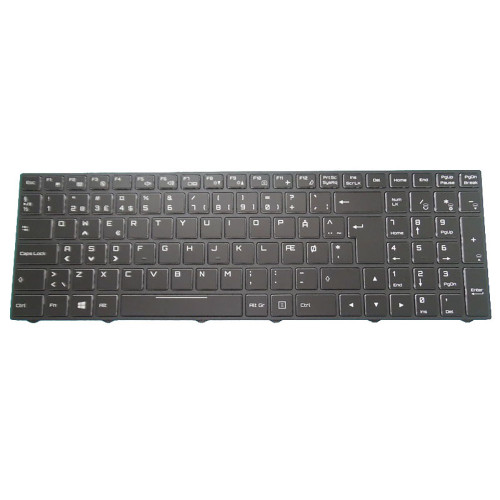 Laptop 3-Zone RGB Backlit Keyboard For BTO X·BOOK 16X985 P960RX Danish DM Black With Frame New
