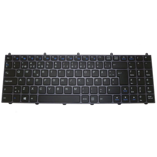 Laptop Keyboard For BTO P•Book 15CL23 W650RZ Danish DM Black With Gray Frame New