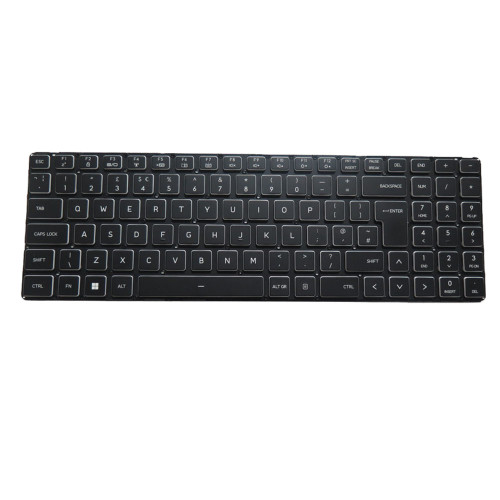 Laptop Single RGB Backlit Keyboard For BTO X•BOOK 15X1288 GM5AG8W United Kingdom UK Black No Frame New