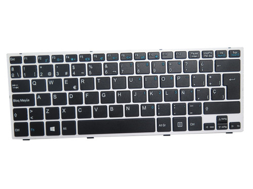 Laptop Keyboard For Medion AKOYA S2217 MD60095 MD60422 MD60447 MD99351 MD99352 MD99413 MD99438 MD99471 MD99472 MD99481 MD99512 MD99525 MD99786 MD99787 MD99861 MD99885 Spanish SP With Silver Frame