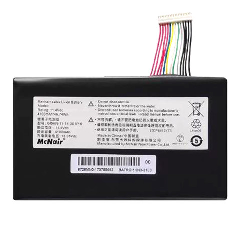Laptop Battery For Monster Abra A5 V13.1.1 11.4V 4100mAh 46.74Wh New