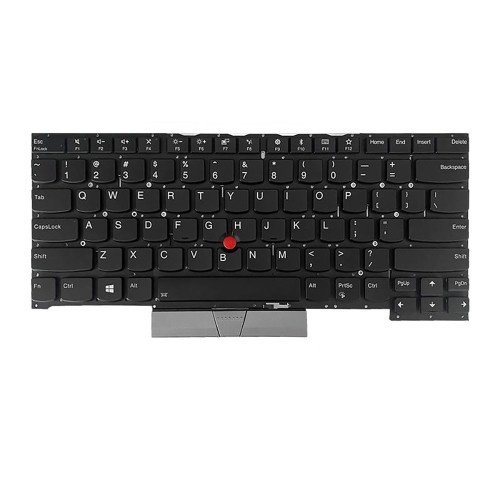 Laptop Keyboard For Lenovo ThinkPad E490S English US Silver left right buttons New