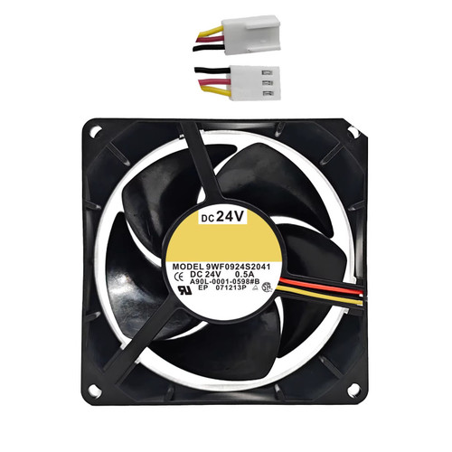 Cooling Fan For SANYO DENKI 9WF0924S2041 A90L-0001-0598 DC24V 0.5A 3Lines With Original Interface New