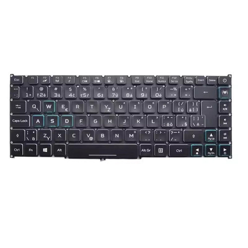 Laptop Colourful Backlit Keyboard For ACER ConceptD 7 CN715-71 CN715-71-70LR CN715-71P Czech/Slovakian CS Black Without Frame New(Not RGB Per-Key)