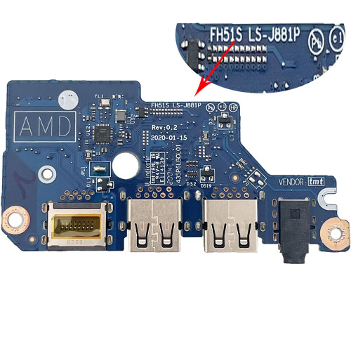 Laptop USB Audio SD Card Reader Board For ACER FH51S LS-J881P New