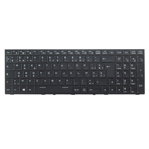 Laptop 3-zone RGB Backlight Keyboard For CLEVO P651HP6 P651HP6-G P651HS P651HS-G P651RP6 P651RP6-G P651RS P651RS-G Belgium BE Black Frame New