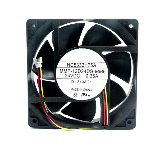 Cooling Fan For SanLing NC5332H75A MMF-12D24DS-MM6 MMF-12D24DS MM6 3108G1 24VDC 0.38A 3PIN 3Lines New