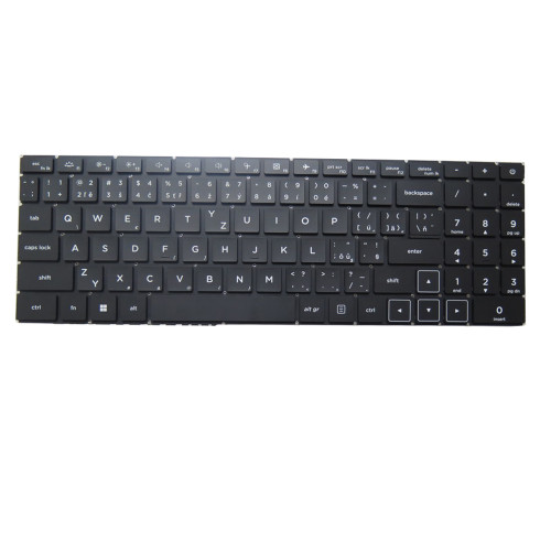 Laptop Backlit Keyboard For N-one For NBook Turbo Czech CZ Black No Frame New
