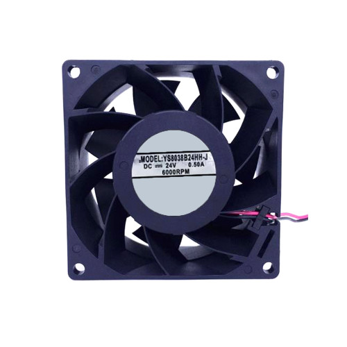 Cooling Fan For YUSHI YS8038B24HH-J DC24V 0.50A 6000RPM 2PIN New