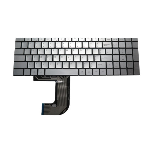 Laptop Monochrome Backlit Keyboard For MB3501032 XK+HS287 XK-HS287 F0006-032 United States US Silver Without Frame New
