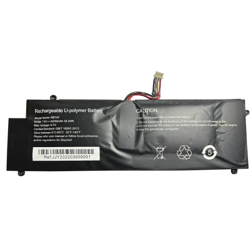 Laptop Replacement Battery Model NB142 7.6V 4500mAh 34.2Wh 7PIN 7Lines