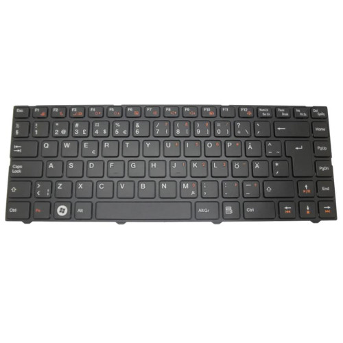 Black Laptop Replacement Keyboard For Login QAT10 VAW70 Sweden SD With Black Frame New