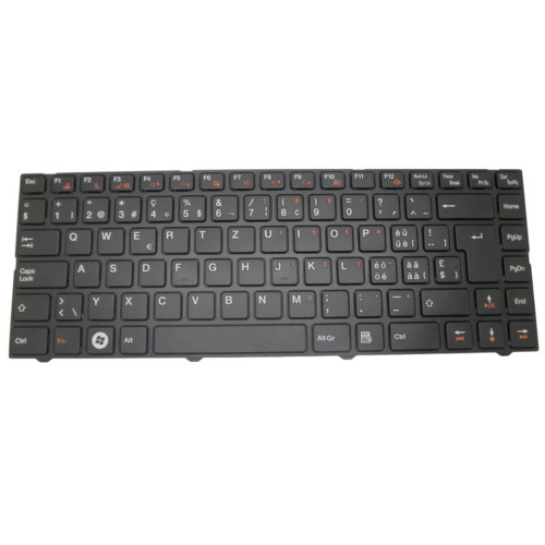 Black Laptop Replacement Keyboard For Login QAT10 VAW70 Swiss SW With Black Frame New