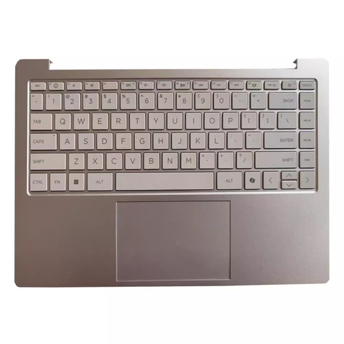 Laptop PalmRest&keyboard For HP 14-EM 14-EM0000 14-EP 14-EP0000 Pink Top Case Without Backlit United States US keyboard without fingerprint reader