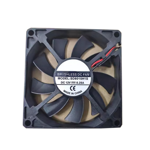 Cooling Fan SD8015H1S DC12V 0.25A 2Lines