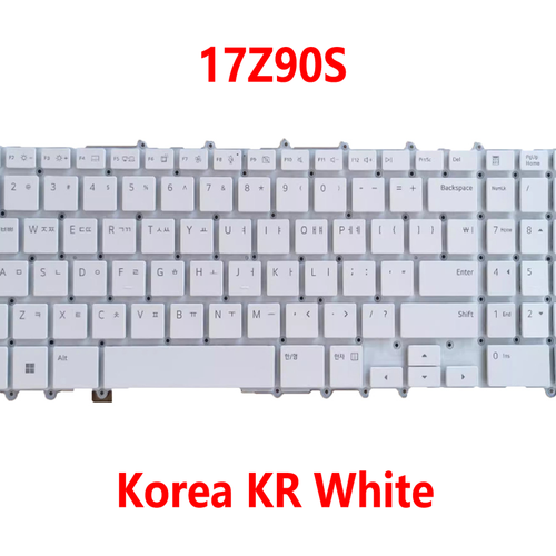 Laptop Keyboard For LG 17Z90S 17Z90S-G 17Z90Q 17Z90Q-G 17Z90Q-K 17Z90Q-R 17Z90R 17Z90R-A Korea KR White New