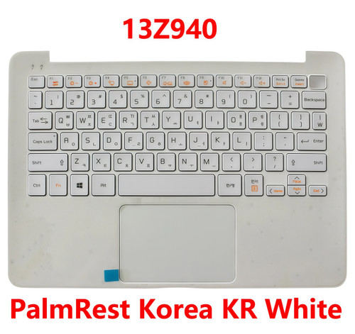 Laptop PalmRest&Keyboard For LG 13Z950 13Z950-A 13Z950-G 13Z950-L 13Z950-M 13ZD950 13ZD950-G 13ZD950-L LG13Z95 Korea KR White With Touchpad New