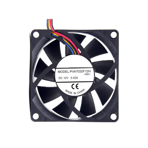 Cooling Fan PVA7020F12H-PB01 DC12V 0.42A 7CM 4PIN New