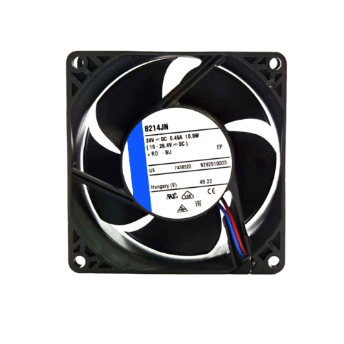 Cooling Fan For Ebmpapst 8214JN DC24V 0.45A 10.8W 8CM 2Lines 0PIN New