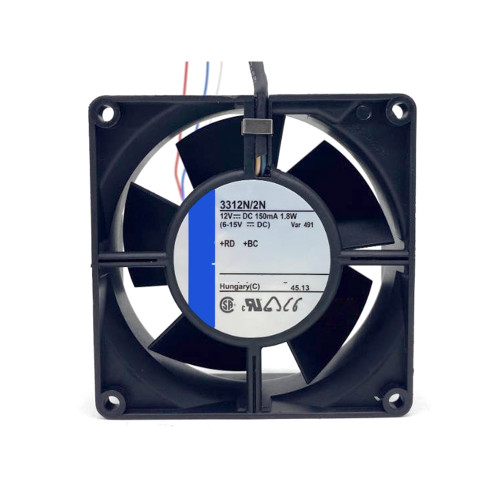 Cooling Fan For Ebmpapst 3312N/2N DC12V 150mA 1.8W 92*92*32MM 3Lines New