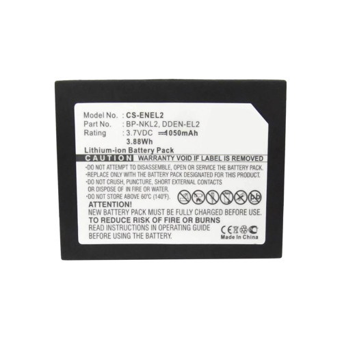 Battery For Cameron Sino CS-ENEL2 BP-NKL2,DDEN-EL2 DC3.7V 1050mAh 3.88Wh New