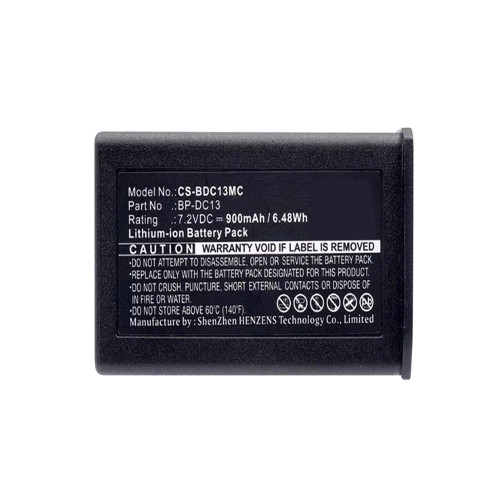 Battery For Cameron Sino CS-BDC13MC BP-DC13 DC7.2V 900mAh 6.48Wh New