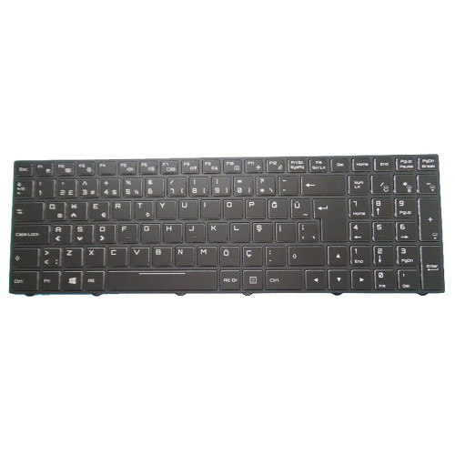 Laptop Keyboard For Monster Tulpar T7 V13.1 Turkey TR Black With 3-Zone RGB Backlit With Frame New