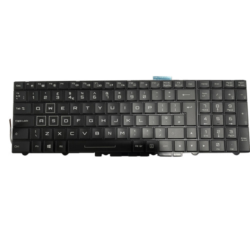 Laptop Keyboard For Monster Tulpar T7 V14.1 United Kingdom UK Black With Backlit With Frame New