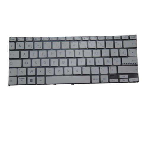 Laptop Keyboard For ASUS ExpertBook LE1402CVA LE1402CGA Without Frame Silver White French FR