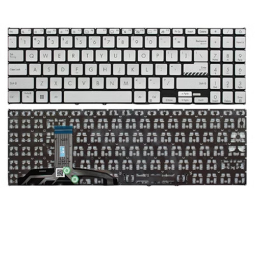 Laptop Keyboard For ASUS ExpertBook LE1502CVA LE1502CGA Without Frame Silver United States US Without Backlit