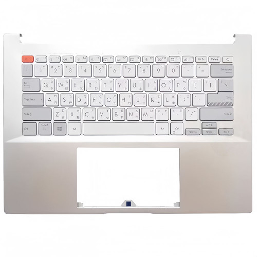 Laptop PalmRest&keyboard For ASUS Vivobook X7400P X7400PA X7400PC Silver Top Case With Backlit White Traditional Chinese TW keyboard