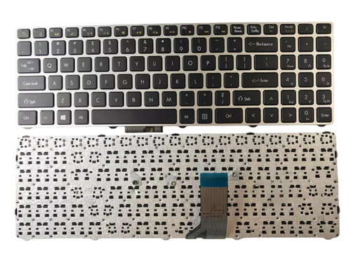 Laptop Keyboard For LG 15N530-X 15ND530 15ND530-G 15ND530-P 15ND530-U LG15N53 English US Black Buttons With Silver Borders New