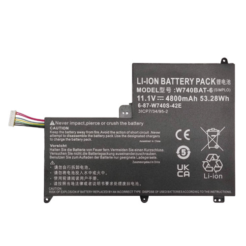 Laptop Battery For CLEVO X411 S413 W740SU Series NP2740 W740BAT-6 6-87-W740S-42E 11.1V 4800MAH 53.28WH New
